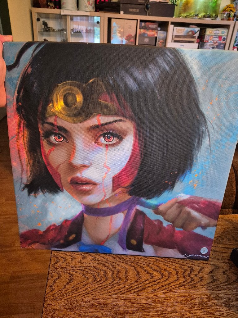 Mumei Portrait Painting Canvas Print, Ophalen of Verzenden, Textiel, Overige technieken, Portret