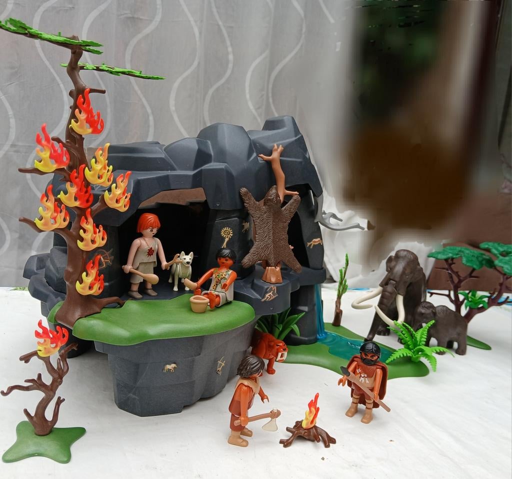 Playmobil Mammoeten, rots, sabeltandtijger, jagers en hond, Kinderen en Baby's, Speelgoed | Playmobil, Ophalen of Verzenden