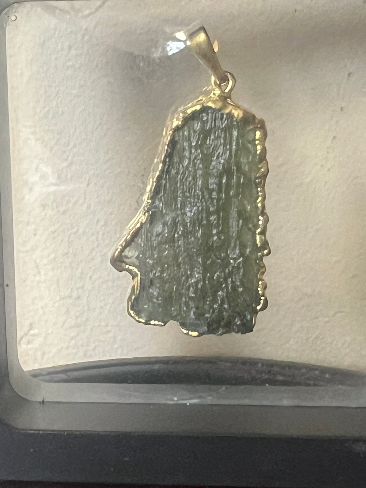Moldaviet hanger uniek & zeldzaam 100% echt uniek, Sieraden, Tassen en Uiterlijk, Kettingen, Nieuw, Ophalen of Verzenden, Steen of Mineraal