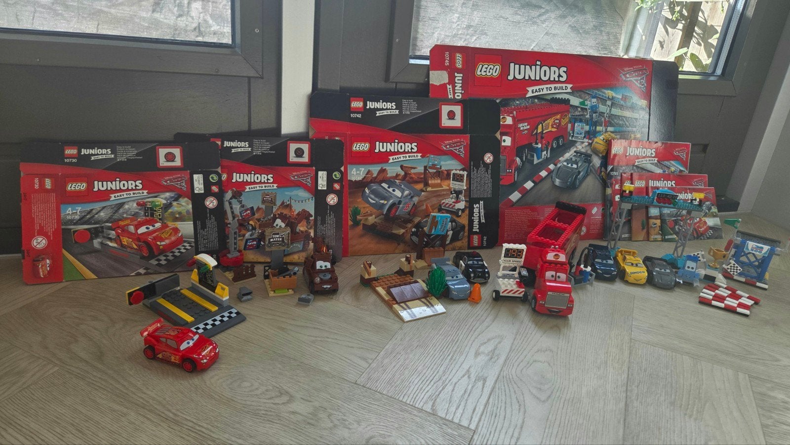 Lego Juniors Cars 4 Sets - voertuigen, Ophalen, Inclusief instructies, Lego, Zo goed als nieuw