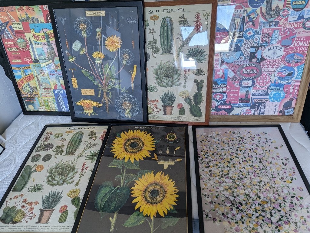 Lijsten 50x70 zes stuks, Ophalen, Gebruikt, Posterlijst, Met glas