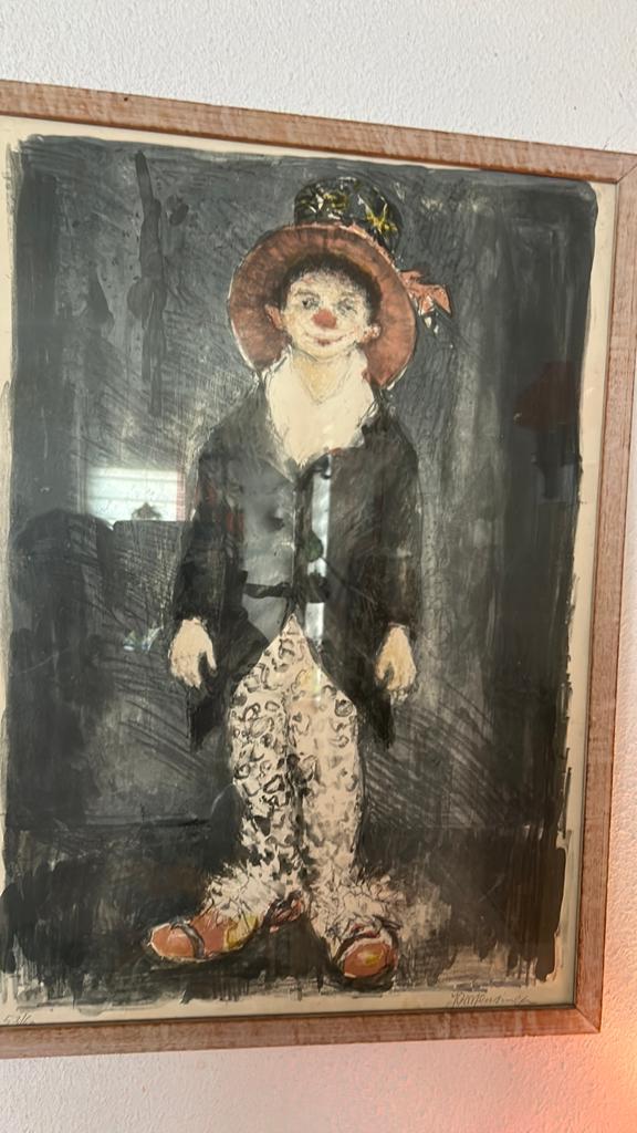 Litho clown van Jan Mensinga, Ophalen