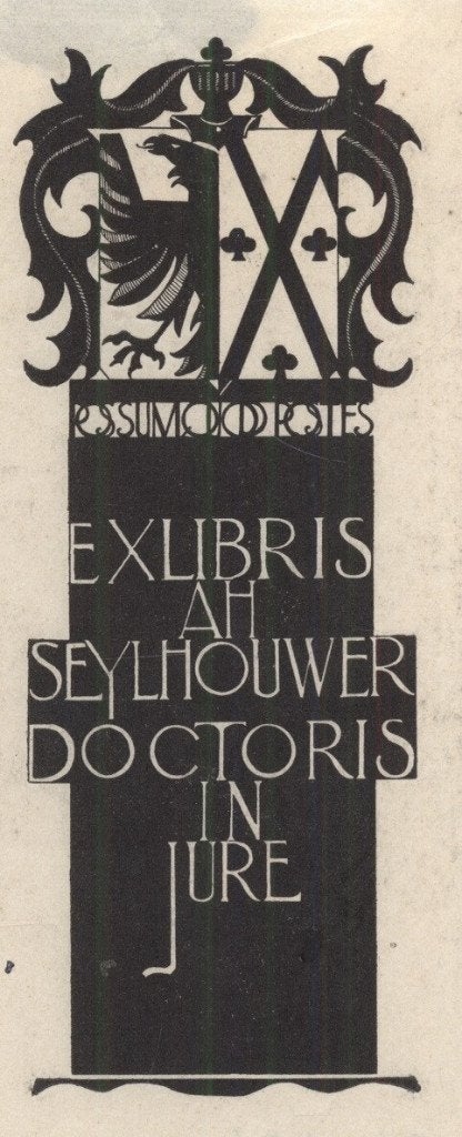 1491 Ex Libris Nederland : Jeanne Bieruma Oosting, 1933, Verzenden, Ex libris