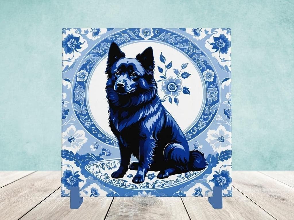 Schipperke Delfts Blauwe tegel incl houder, Ophalen of Verzenden, Nieuw
