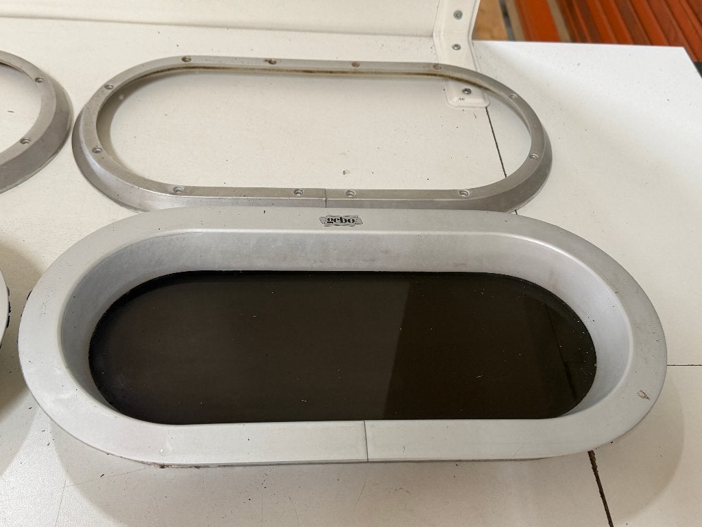 2 x Gebo patrijspoort 39 x 20 cm kogelrond, Ophalen of Verzenden, Gebruikt, Overige typen