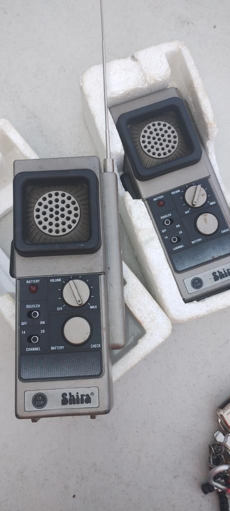 Vintage Shira CB 27/81 Walkie Talkie Set - Model WT-622FM, Verzenden, Gebruikt, Minder dan 2 km, Portofoon of Walkie-talkie