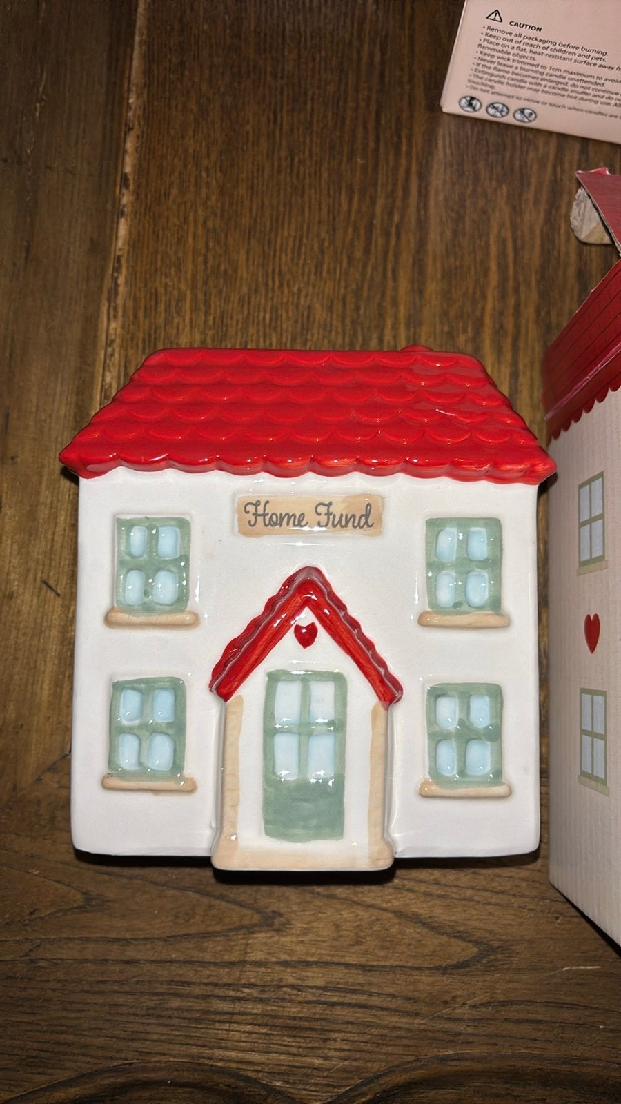 Sass & Belle Spaarpot Huisje 'Home Fund' Keramiek, Ophalen of Verzenden, Nieuw, Steen, Aardewerk of Keramiek, Object of Gebouw