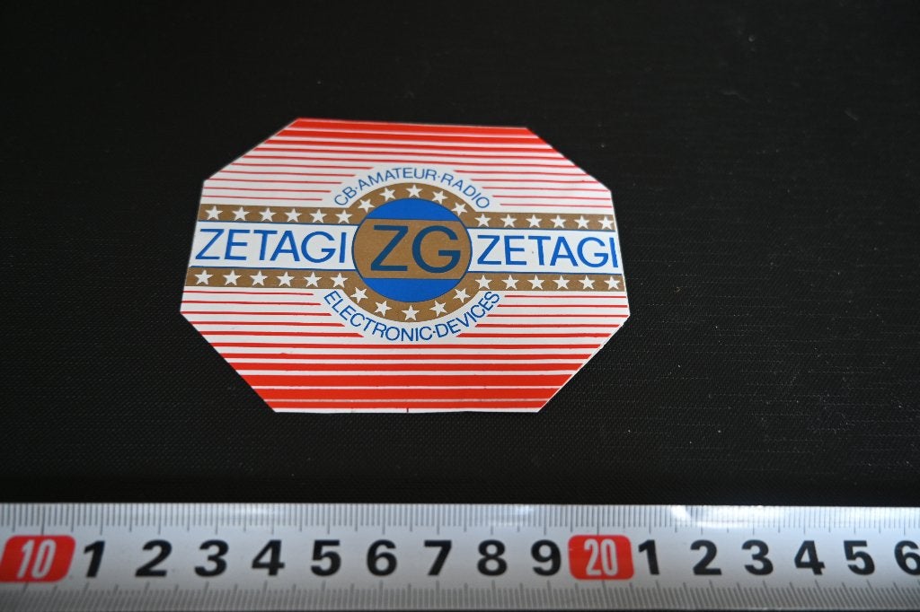 sticker CB AMATEUR RADIO  ZETAGI  ZG  Electronic Devices, Ophalen of Verzenden, Zo goed als nieuw