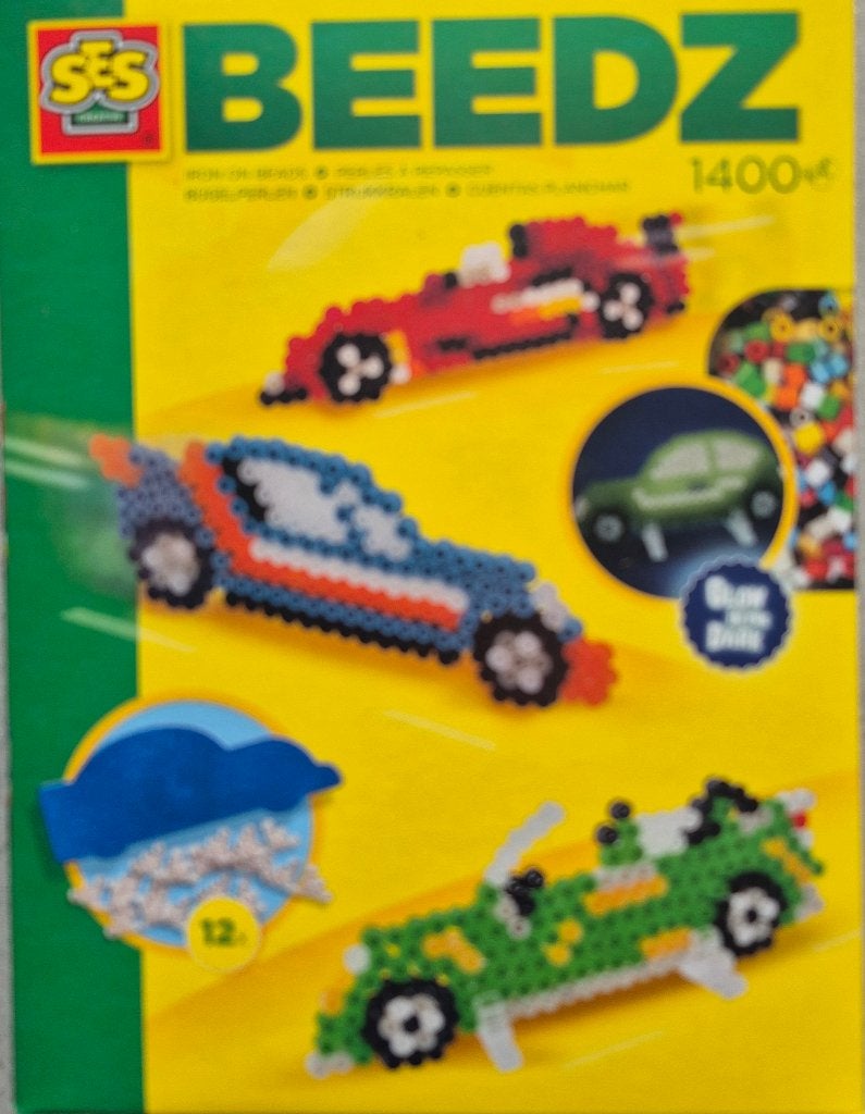 SES Creative - Beedz - Auto's - 1200 Strijkkralen met Grondp, Ophalen of Verzenden, Nieuw