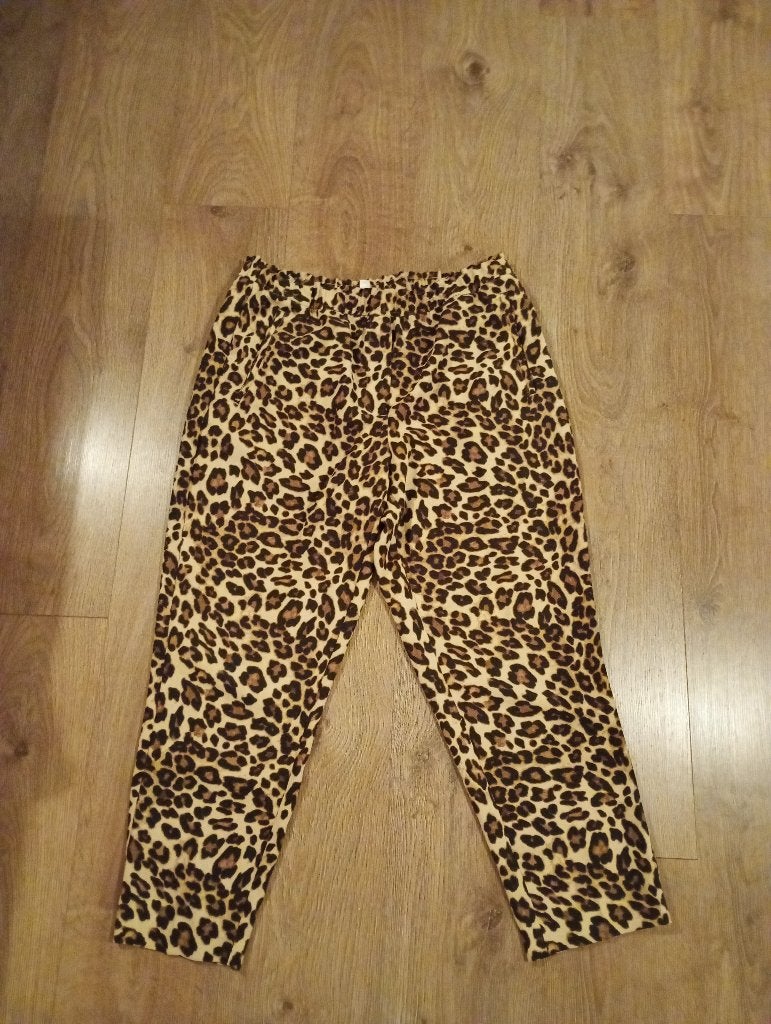 H&M Luipaardprint Broek Maat 44, H&M, Bruin, Maat 42/44 (L), Ophalen of Verzenden