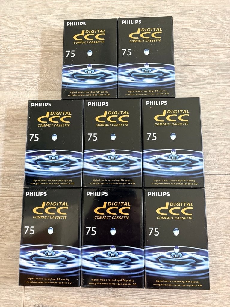 8x Philips DCC 75 Digital Compact Cassette – Nieuw / Geseald, Cd's en Dvd's, Cassettebandjes, 2 t/m 25 bandjes, Overige genres