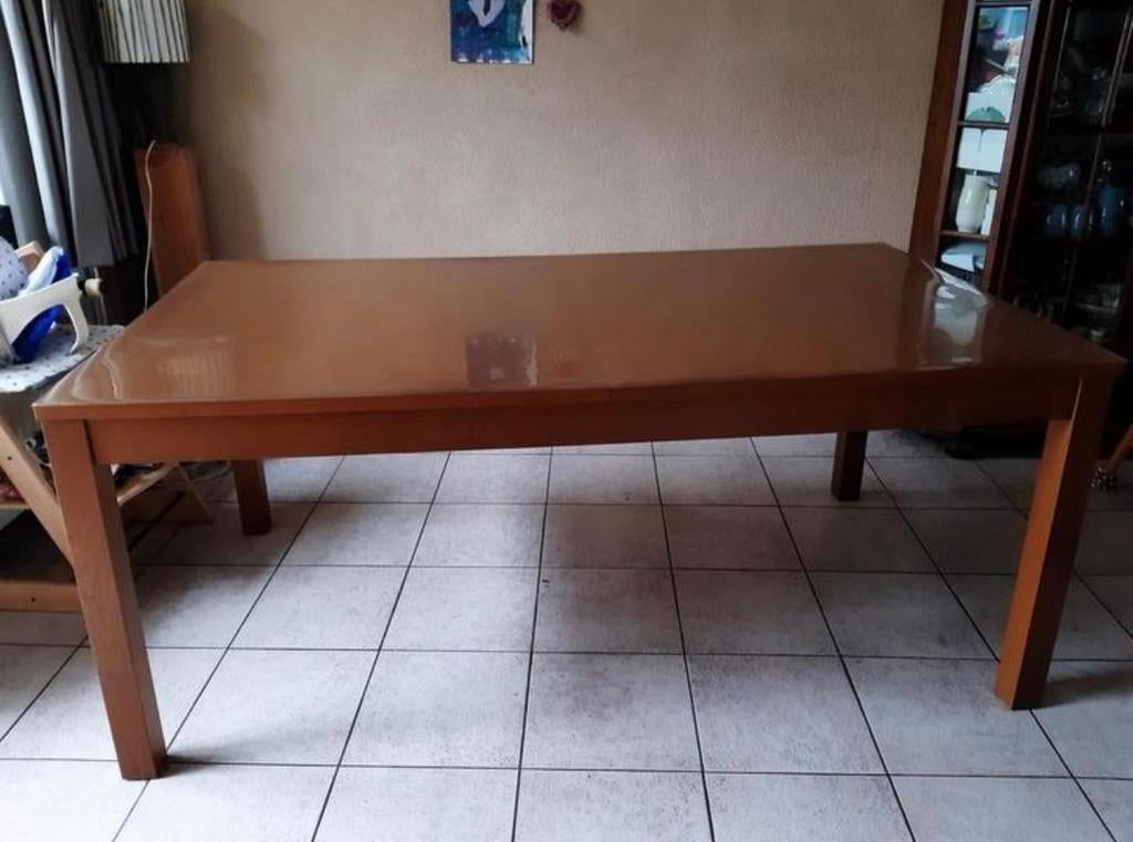 Stevige houten eettafel - Ideaal voor gezellige diners, Ophalen, Gebruikt, 50 tot 100 cm, 150 tot 200 cm