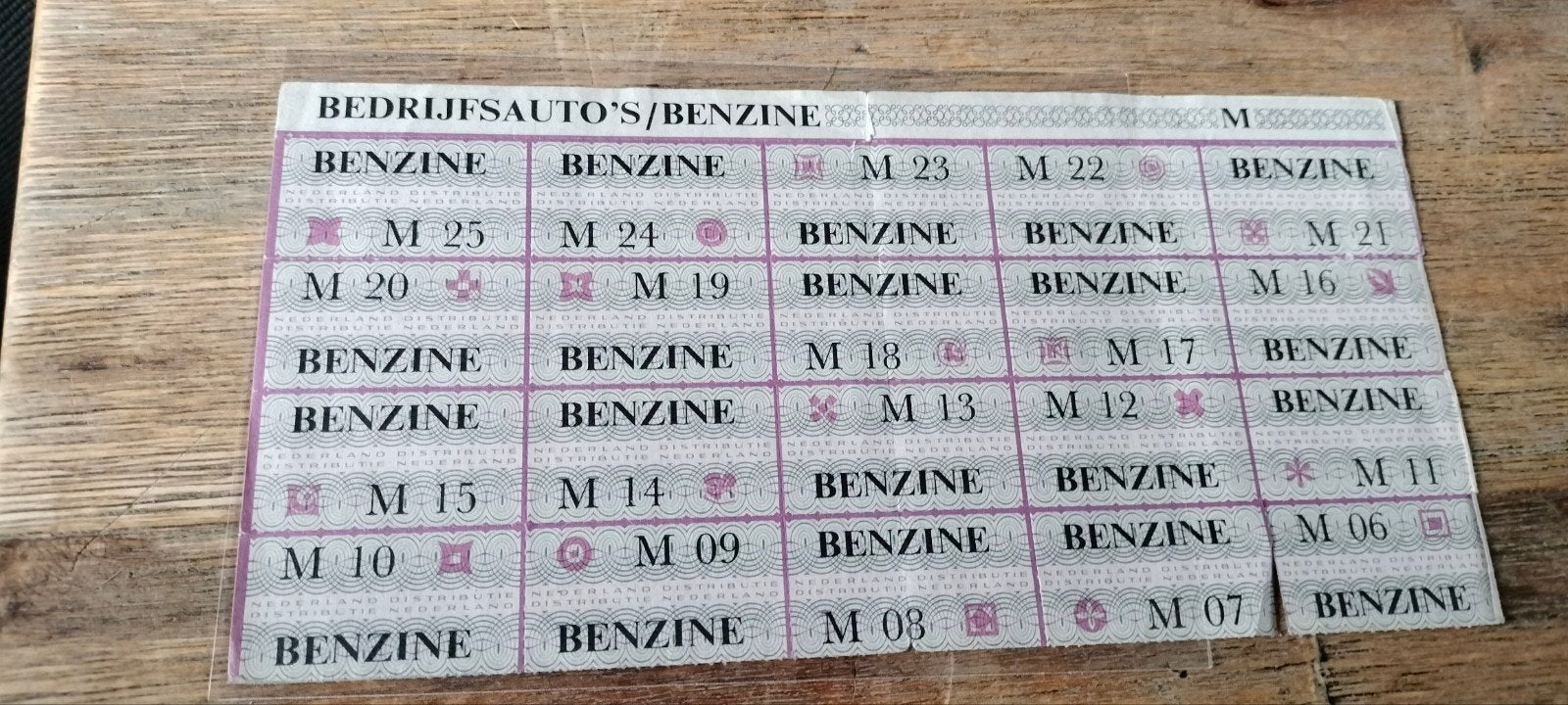 Vintage benzine bonnen benzine zegels, Ophalen of Verzenden