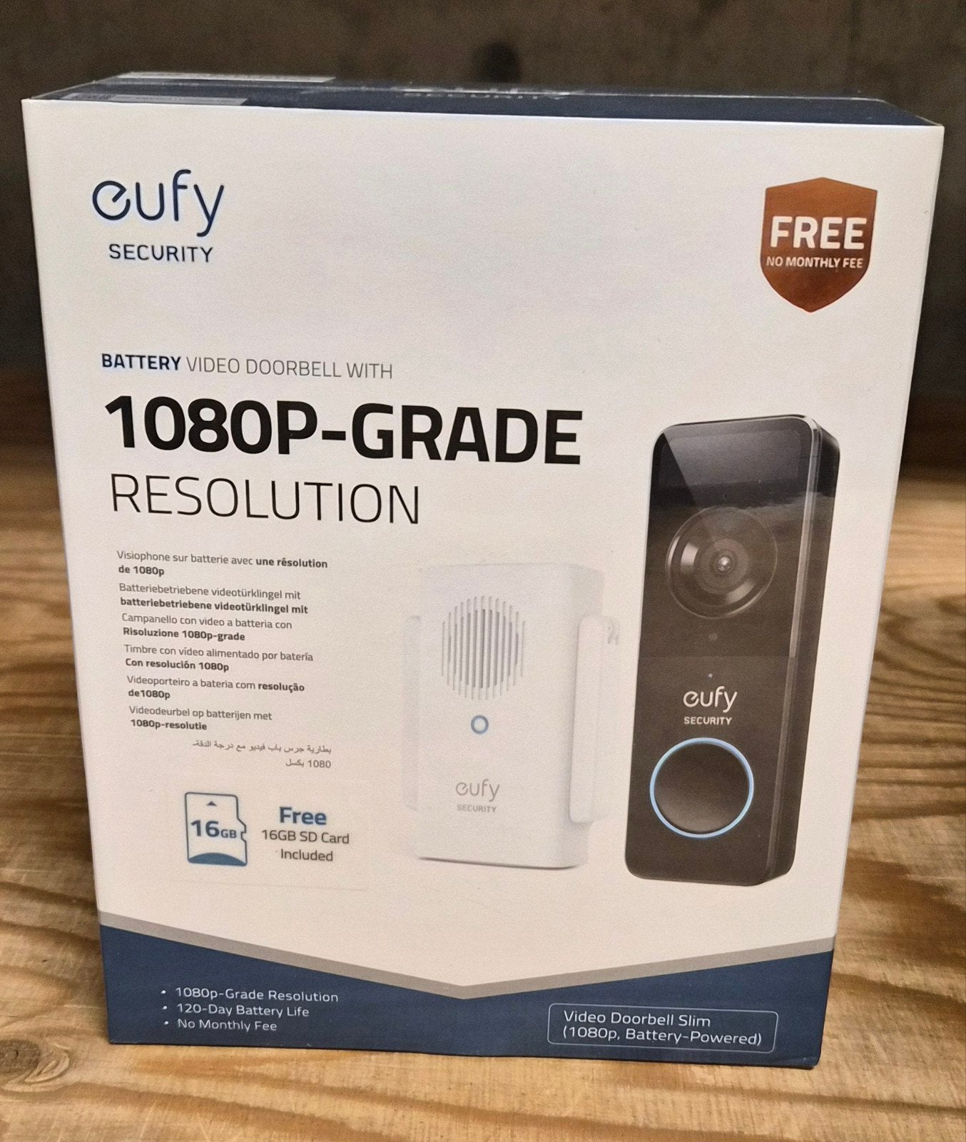 Eufy Video Deurbel Slim 1080p Batterijgevoed - Nieuw, Verzenden, Nieuw, Draadloos