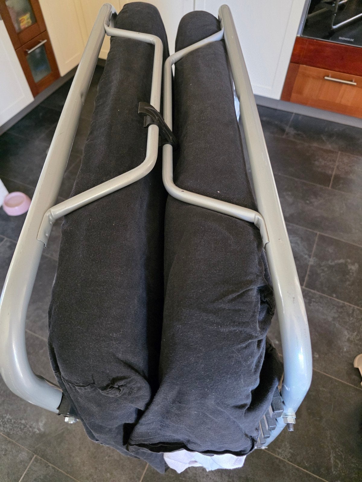 Opvouwbaar logeerbed met matras, Ophalen, Eenpersoons, Zwart, 190 cm of minder