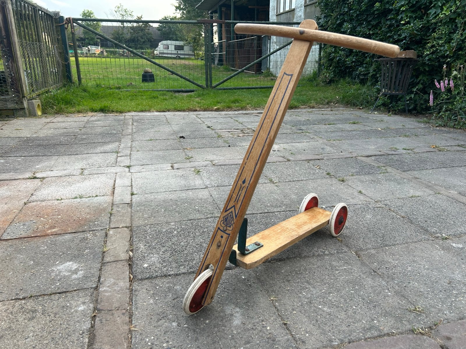 Hadee Autoped vintage hout, Ophalen of Verzenden, Gebruikt, Gewone step