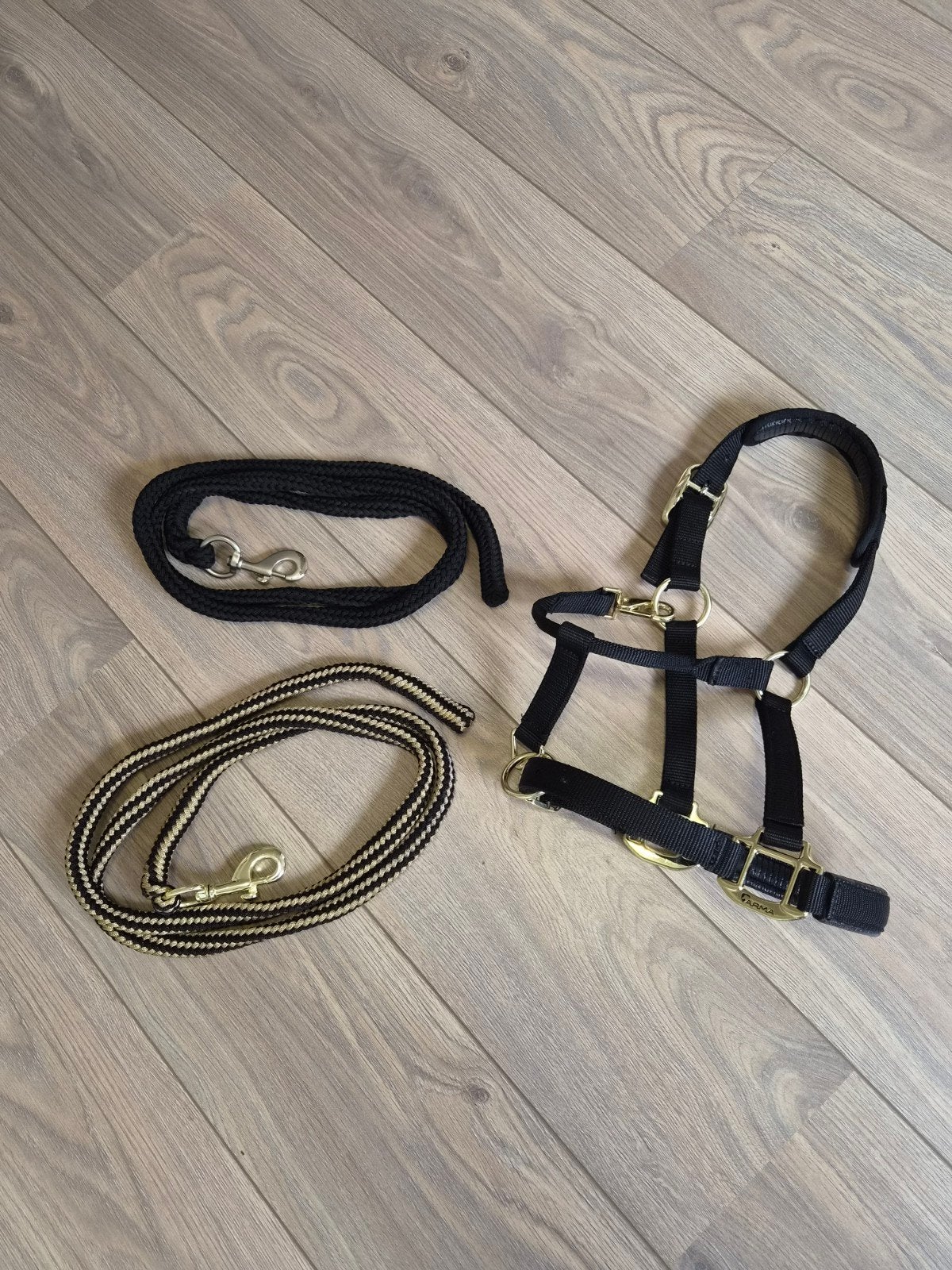 halster met halster touwen, Dieren en Toebehoren, Ophalen, Pony, Zwart, Zo goed als nieuw