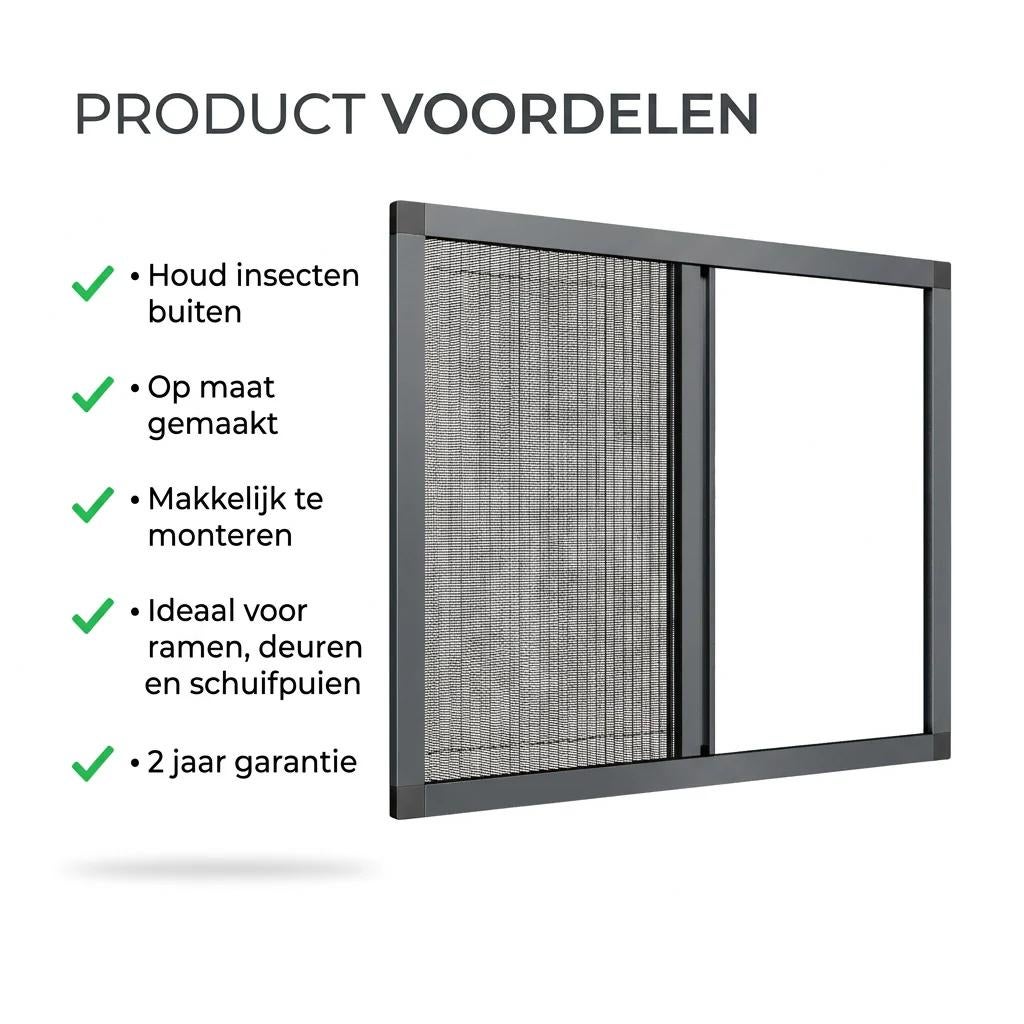 Plissé Hordeur op Maat | Dubbele Deuren & Schuifpui, Ophalen of Verzenden, Nieuw, Hordeur