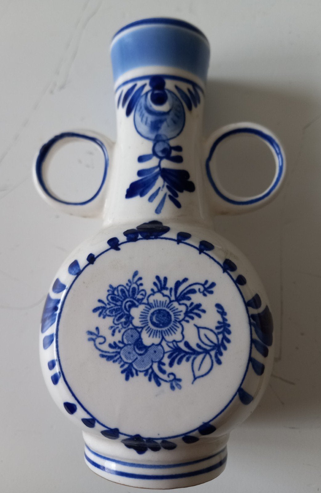 Delfts Blauw vaasje - Handgeschilderd , 13 cm., Ophalen of Verzenden