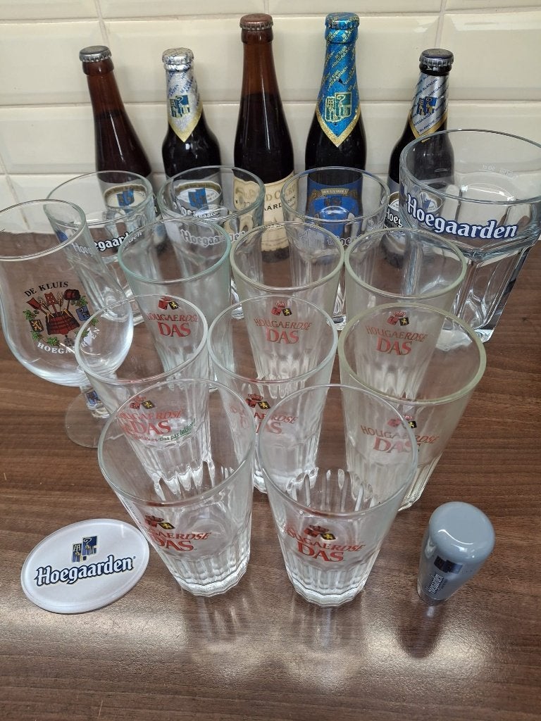Hoegaarden verzameling, Verzamelen, Biermerken, Ophalen of Verzenden, Zo goed als nieuw, Glas of Glazen, Overige merken