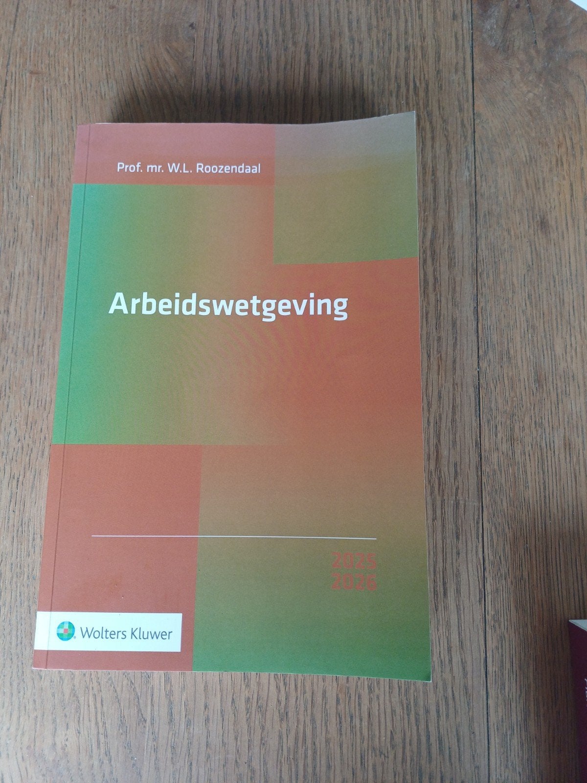 Arbeidswetgeving 2025/2026 - Prof. mr. W.L. Roozendaal, Prof. mr. W.L. Roozendaal, Verzenden, HBO, Zo goed als nieuw