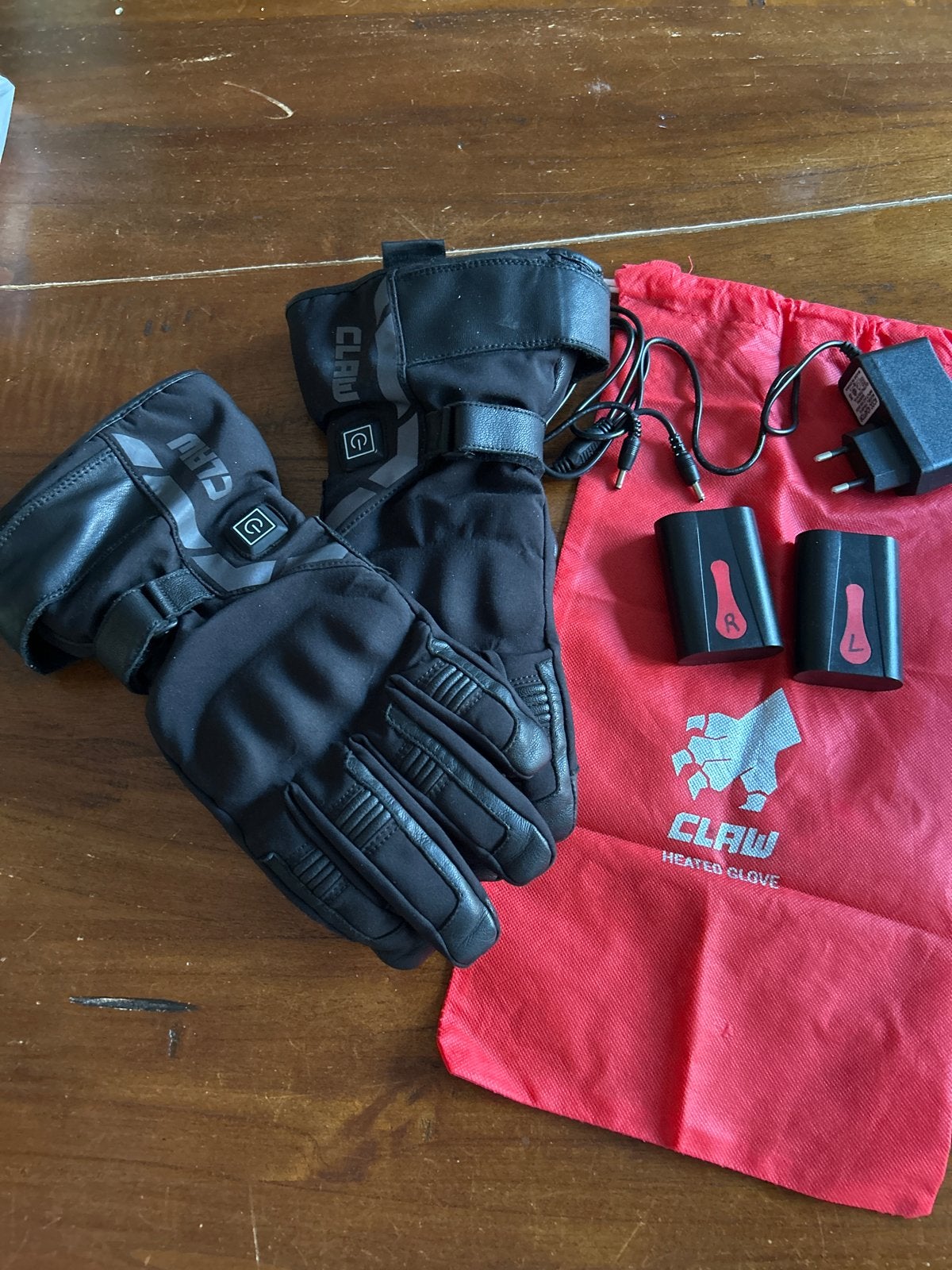 Verwarmde Motorhandschoenen met 2 Batterijen - CLAW, Motoren, Ophalen of Verzenden, Tweedehands, Heren, Handschoenen