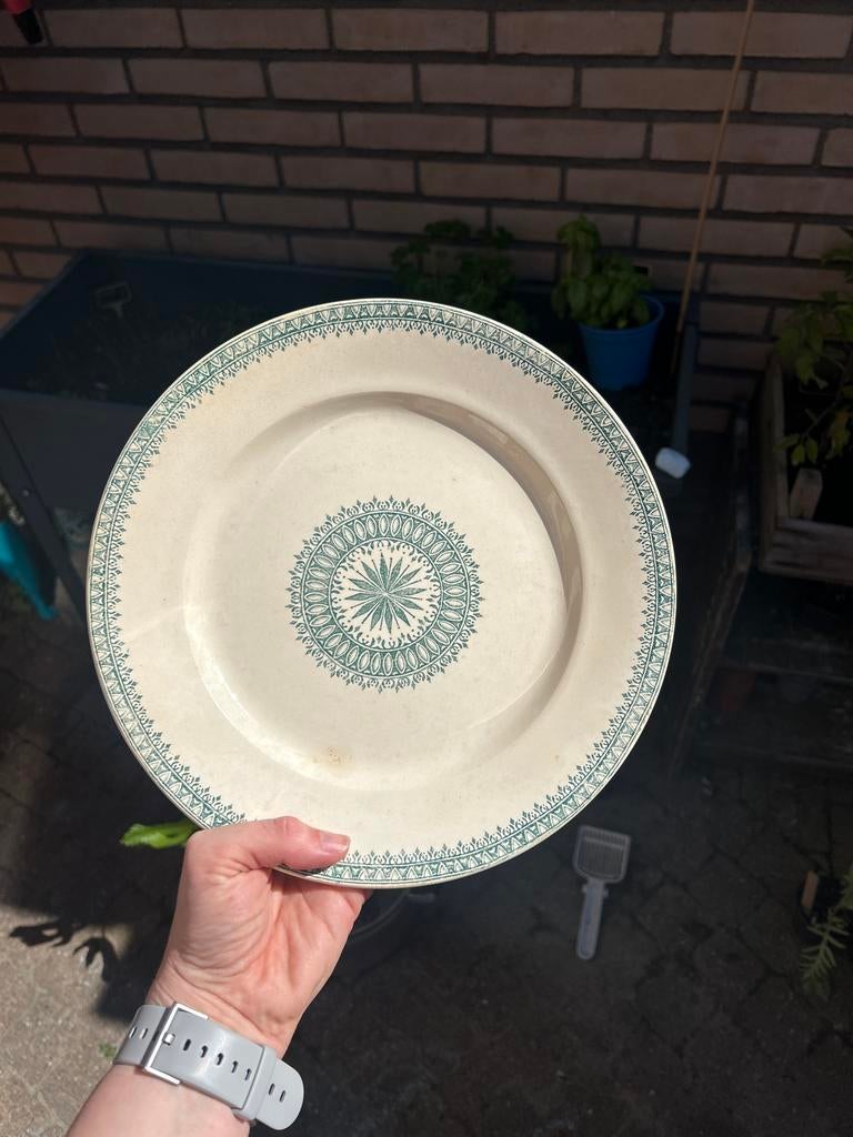 Antiek bord Creil et Montereau - Anglais, Antiek en Kunst, Antiek | Servies los, Ophalen
