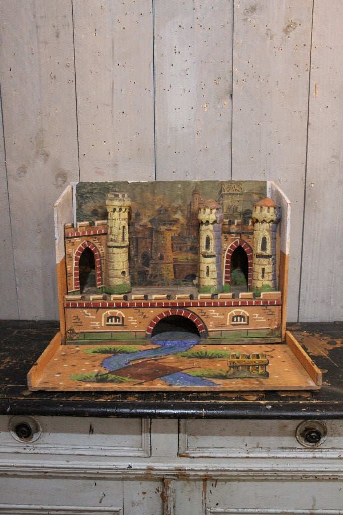 Oud houten speelgoed kasteel, Ophalen of Verzenden