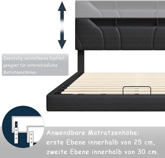 Boxspring Bed – Gestoffeerd Bed – Opbergbed – Led Bed, Corvance B.V., Verzenden, Nieuw, Corvancebol@gmail.com