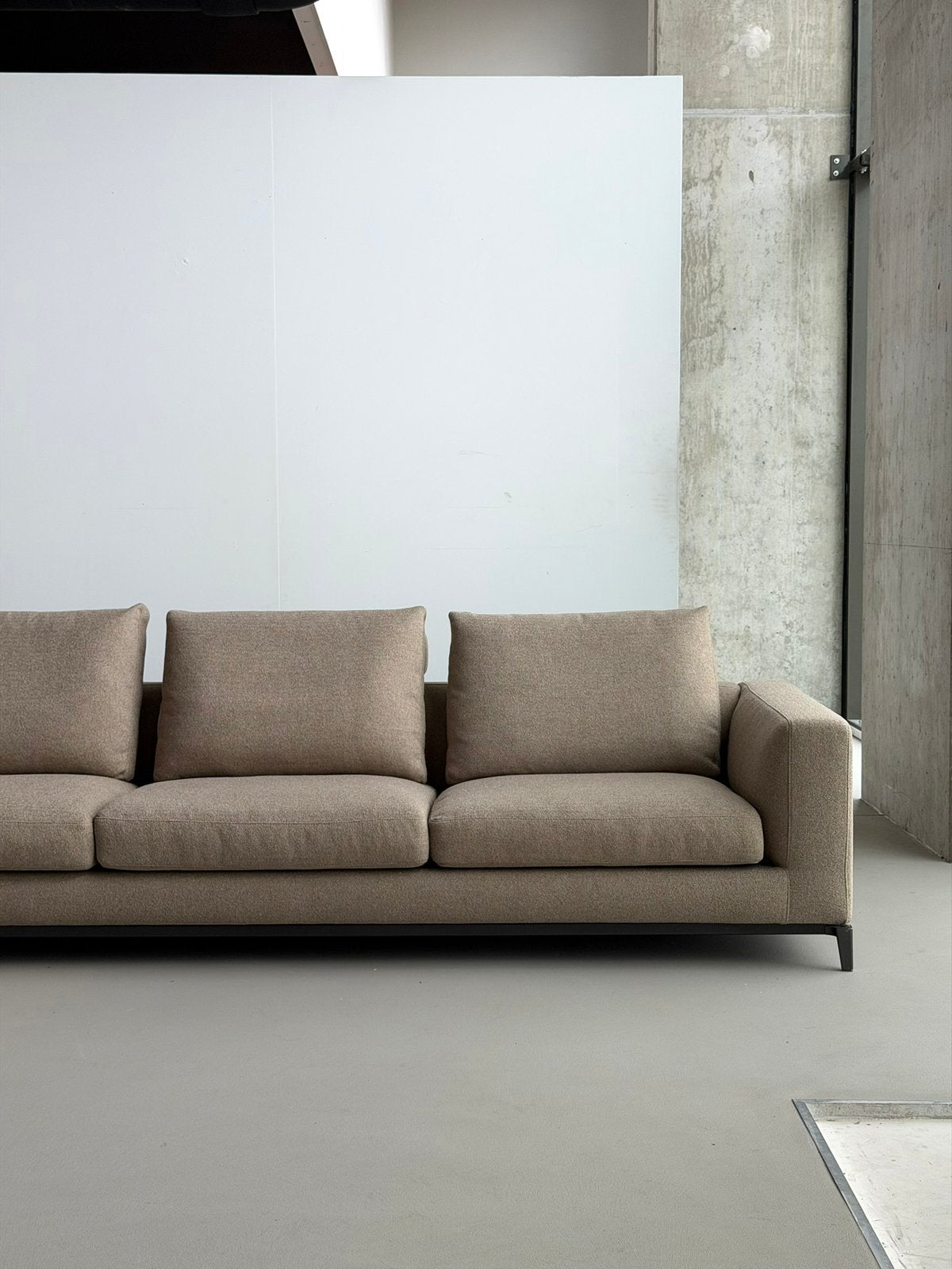 Minotti Andersen Hoekbank | Mocca I NIEUWSTAAT + Garantie, Huis en Inrichting, Overige materialen, Hoekbank, 300 cm of meer, Ophalen of Verzenden