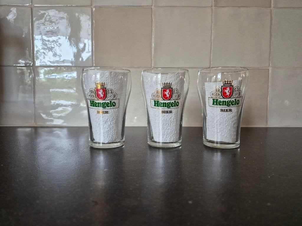 glas Hengelo bier, Ophalen of Verzenden, Nieuw, Glas of Glazen, Overige merken