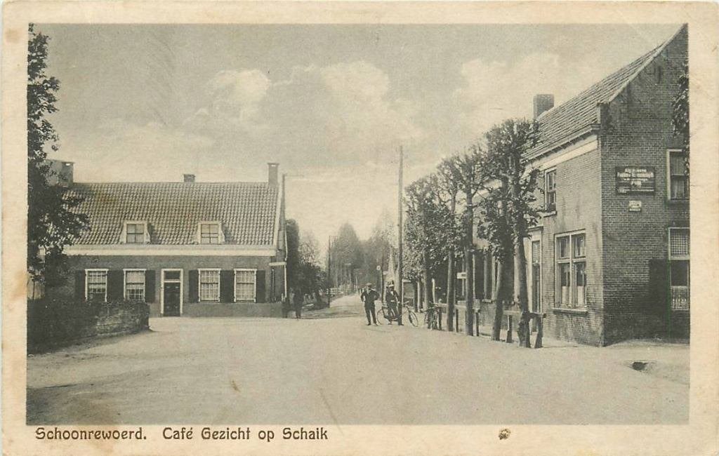 388-270-043 Schoonrewoerd Cafe Gezicht op Schaik, Verzamelen, Verzenden, Voor 1920, Utrecht
