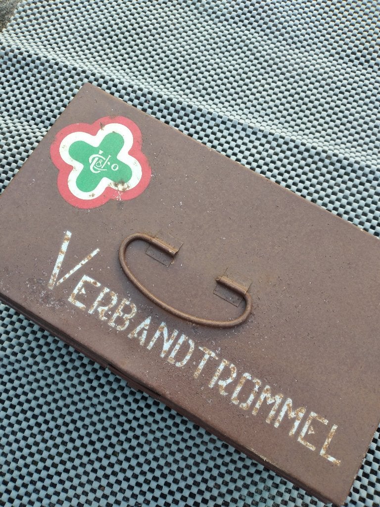 verbandtrommel vintage, Verzamelen, Ophalen of Verzenden, Gebruikt, Overige, Overige merken