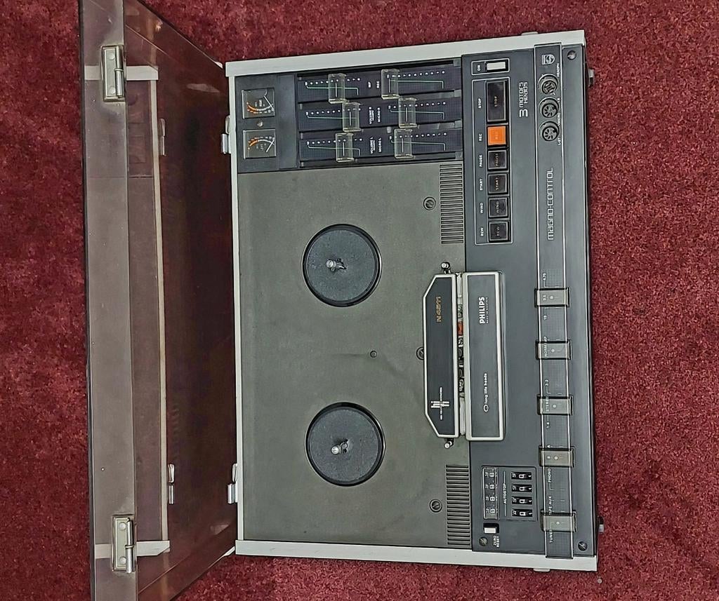 Philips N4420 Bandrecorder met stofkap, Audio, Tv en Foto, Bandrecorders, Ophalen of Verzenden, Bandrecorder, Met stofkap