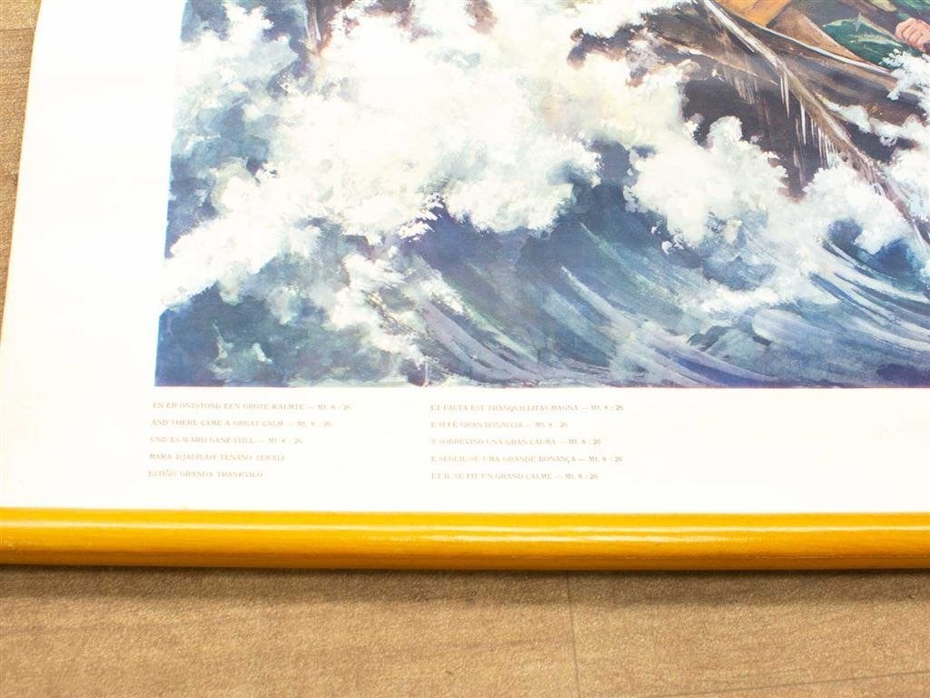 Bijbelplaat Storm op het meer gestild schoolplaat 28023, Ophalen of Verzenden, Geschiedenis