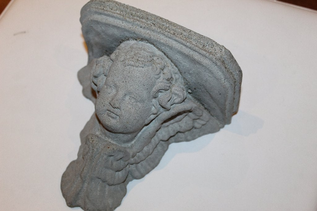 Betonnen Muurhanger met Engel/Cherubijn Ornament, Ophalen of Verzenden