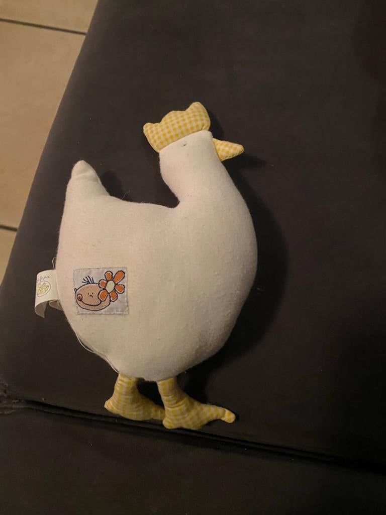Schattige witte kip knuffel van Difrax, Overige merken, Overige typen, Ophalen of Verzenden, Middelgroot (20 tot 80 cm)