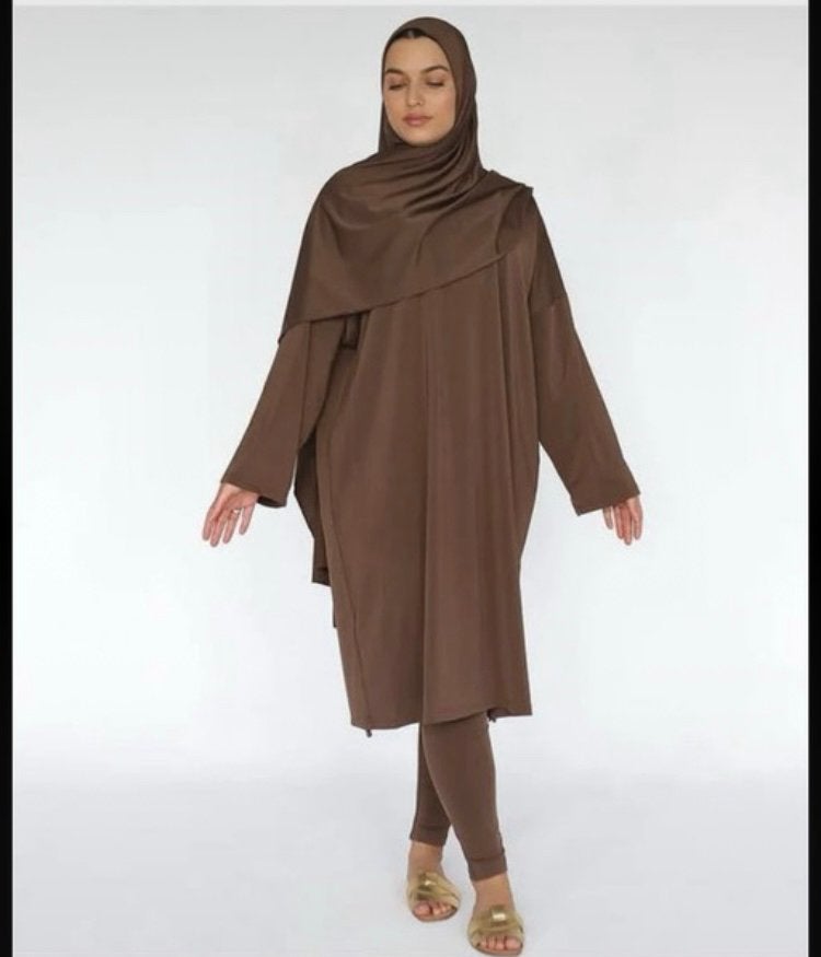 Linado burkini nieuw, Kleding | Dames, Badmode en Zwemkleding, Ophalen of Verzenden, Zo goed als nieuw, Grijs, Overige typen