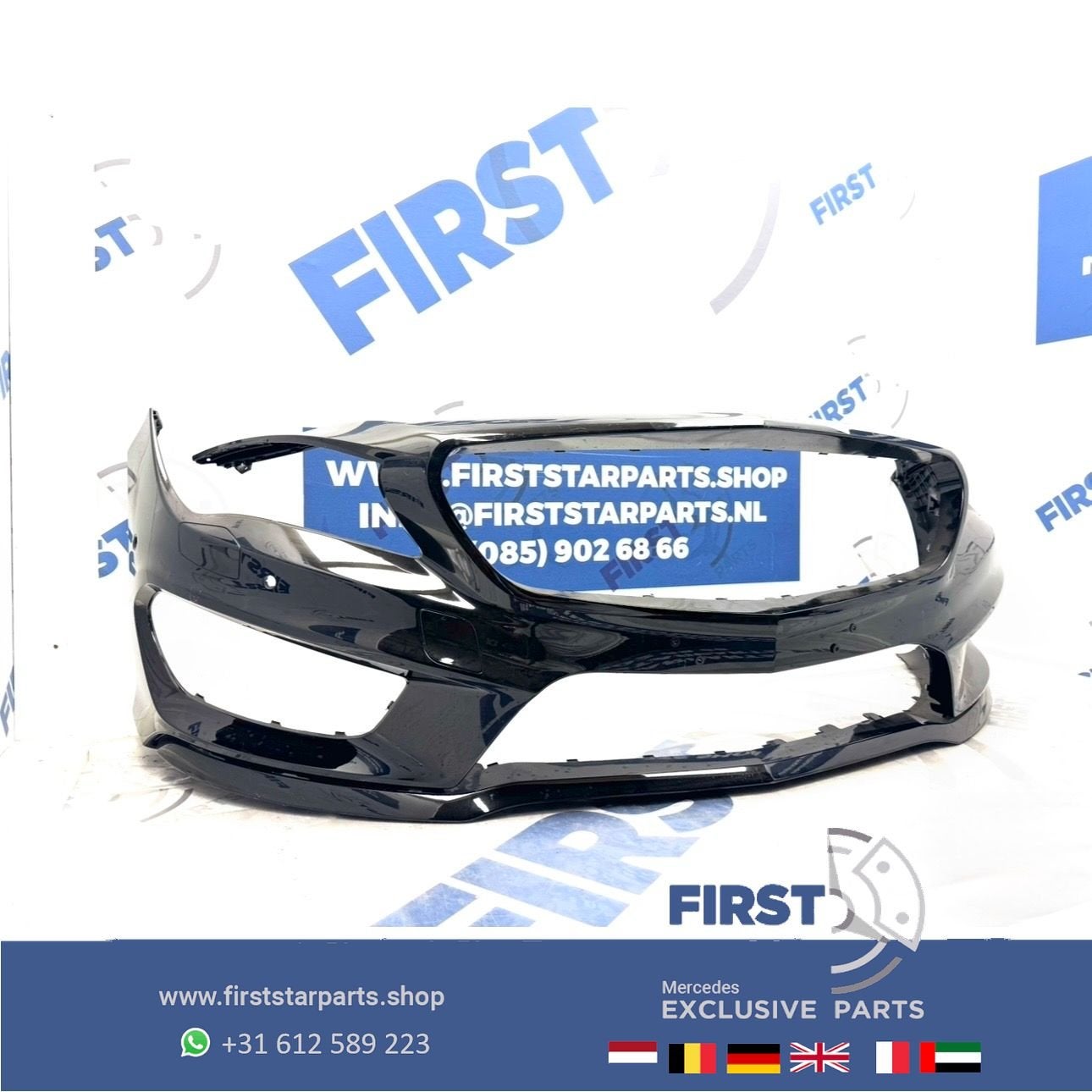 CLA45 BUMPER W117 C117 CLA AMG VOORBUMPER A1178850825 ZWART, Auto-onderdelen, Gebruikt, -, Voor, Ophalen of Verzenden