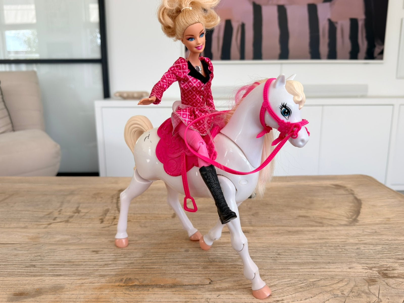Barbie paard met barbiepop, Ophalen of Verzenden, Gebruikt, Barbie