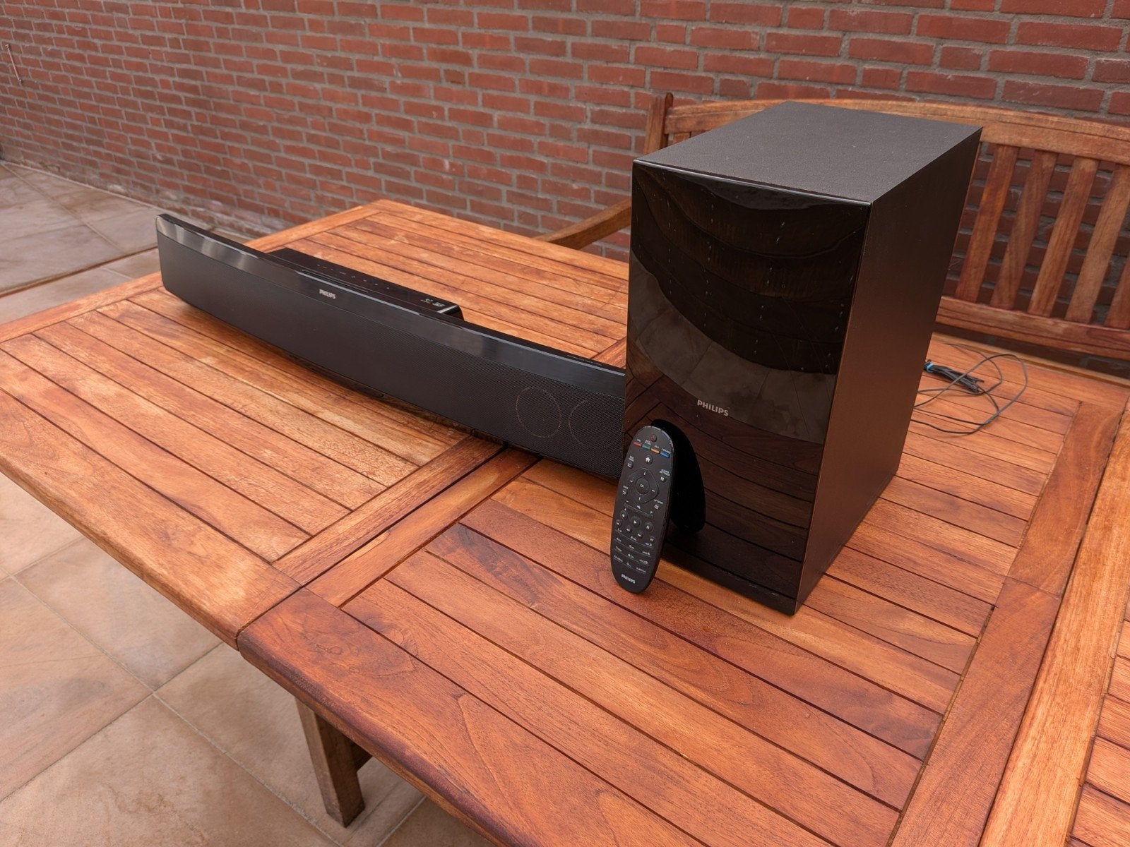 Philips Soundbar HTB7150/12 met Blu-ray speler en subwoofer, Ophalen of Verzenden, Met externe subwoofer, Gebruikt