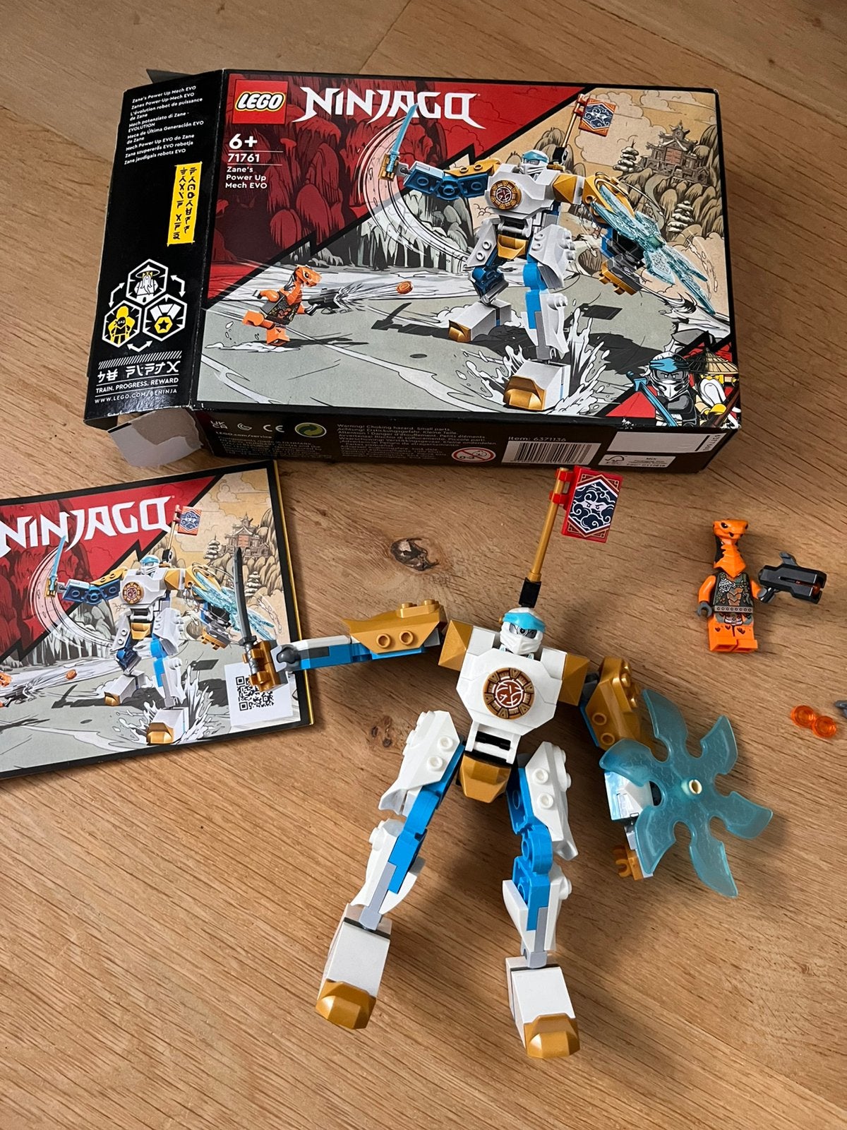 LEGO Ninjago Zane’s Power Up Mech EVO, Lego, Ophalen of Verzenden, Zo goed als nieuw, Inclusief accessoires