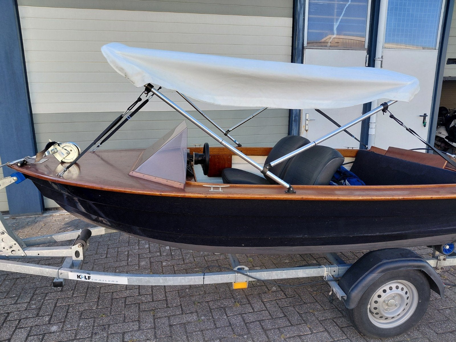 polyester Toer/visboot 3.90m evt met KALF TRAILER KOOPJE, Ophalen, Gebruikt, 4 m, Tot 10 pk
