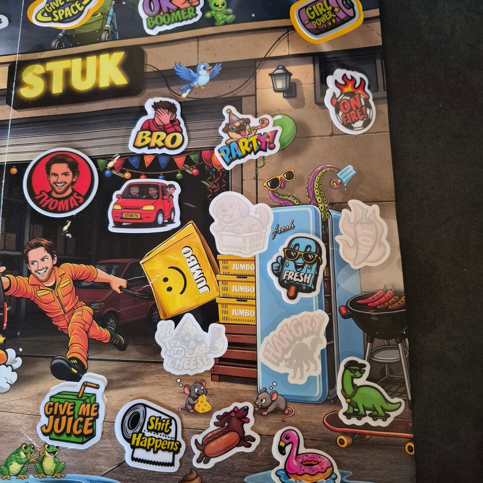 Jumbo Stuk Tv stickers, Hobby en Vrije tijd, Ophalen of Verzenden, Meerdere stickers