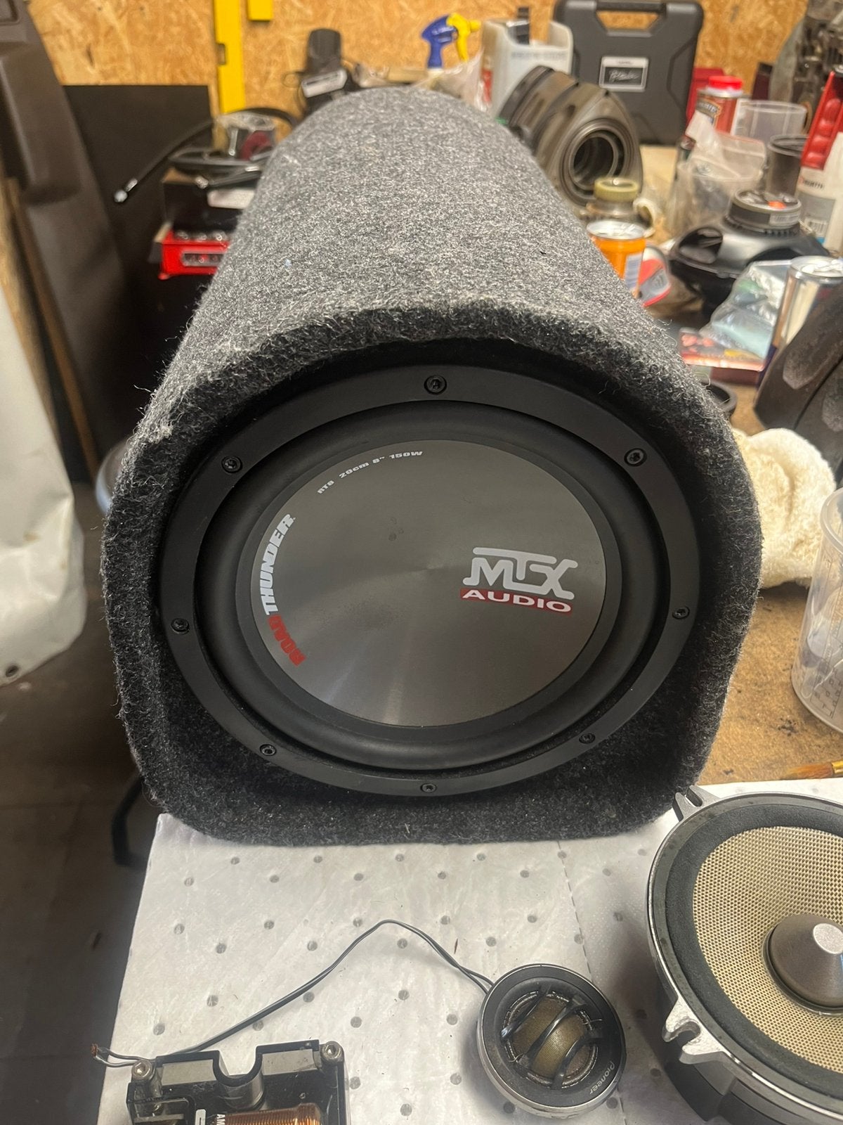 Mtx 8 inch actieve subwoofer voor in de auto, Ophalen of Verzenden, Zo goed als nieuw