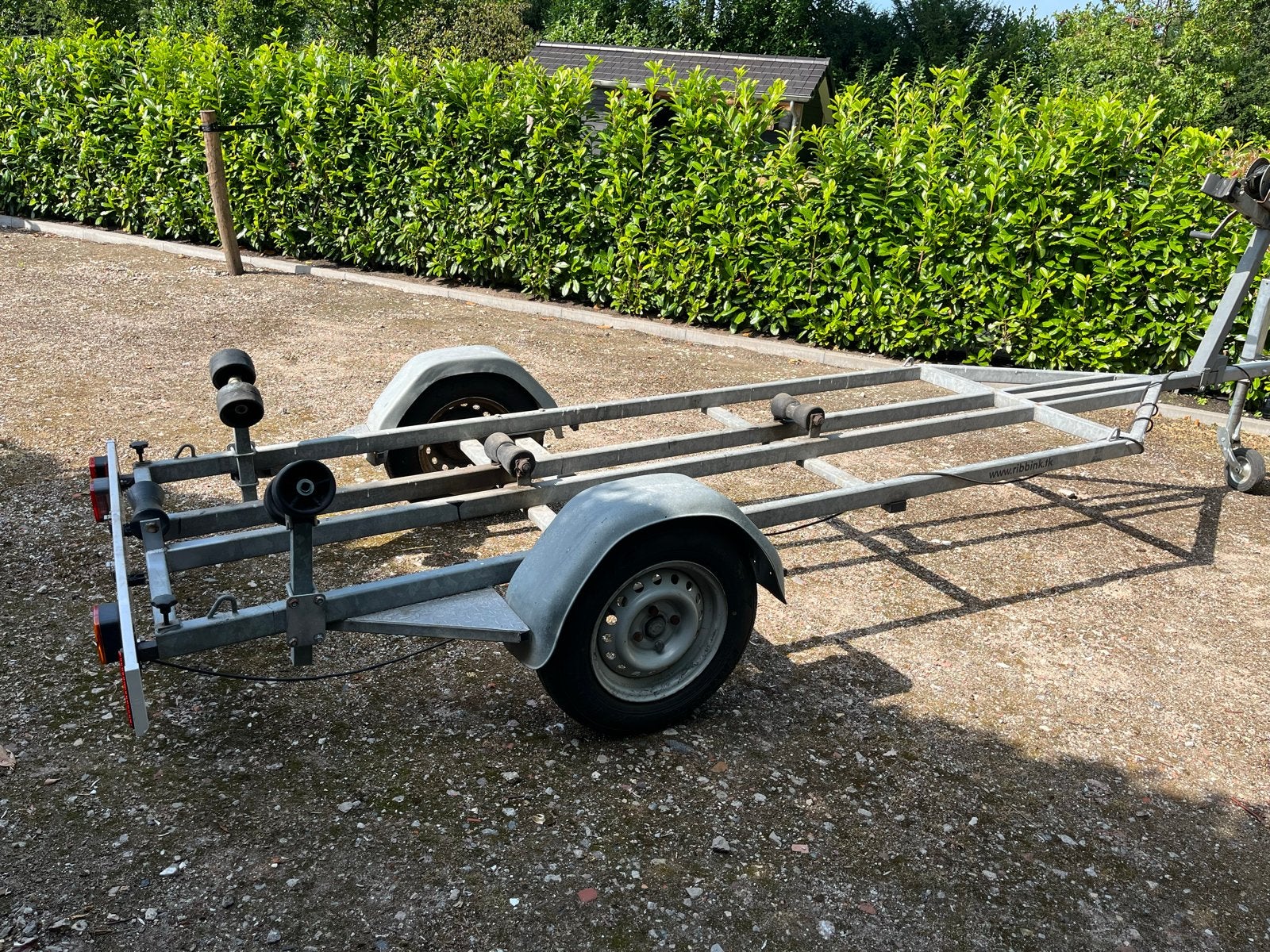 Degelijke boottrailer met rollen - Zo goed als nieuw, Ophalen, Minder dan 1500 kg, Overige typen, Minder dan 6 meter