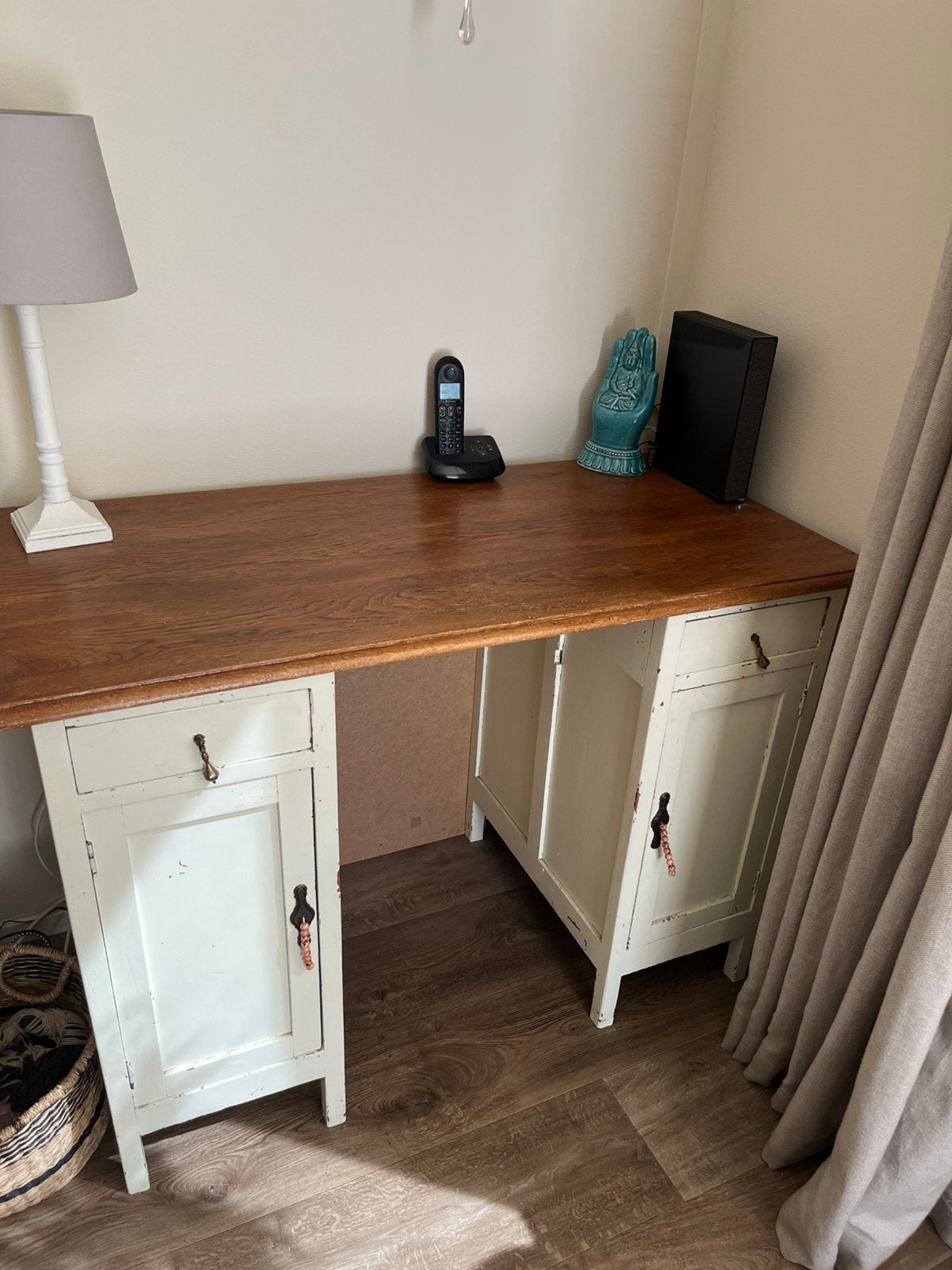 Antiek bureau, Huis en Inrichting, Bureaus, Ophalen, Demontabel, Hout, 52 cm