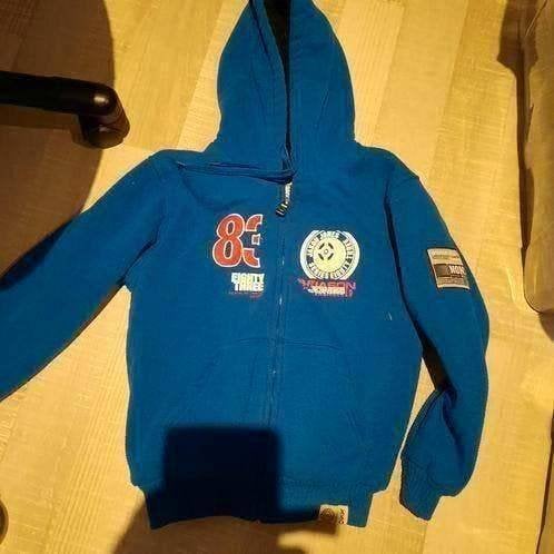 Blauw vest 140 borg teddy gevoerd, Verzenden, Jongen of Meisje, Trui of Vest