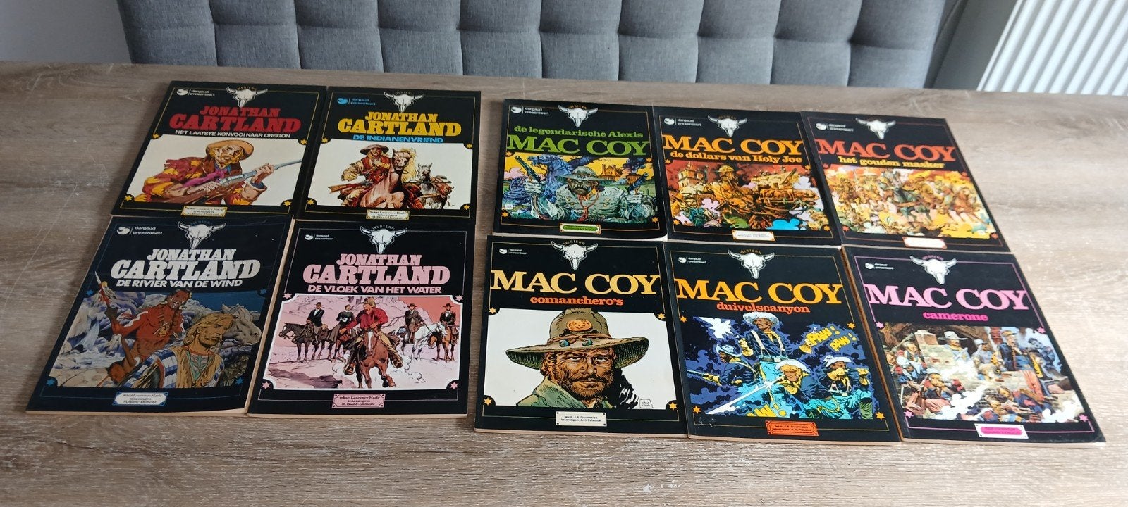 10 Western stripboeken 4 Jonathan cartland 6 mac coy boeken, Boeken, Meerdere stripboeken, Ophalen of Verzenden, Gelezen