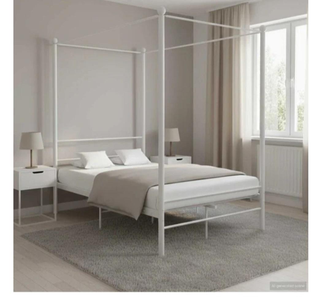 1 persoons bed kind wit hemel, Ophalen, Zo goed als nieuw, Wit, Laminaat